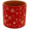 C.POT FLOCON ROUGE D13.5 H13.5CM