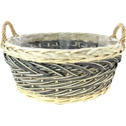 VANNERIE COUPE GRISE D40 H16CM