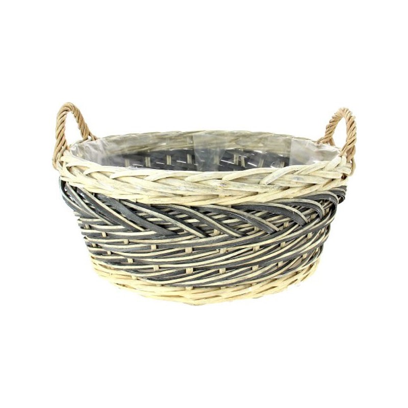 VANNERIE COUPE GRISE D40 H16CM