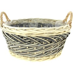 VANNERIE COUPE GRISE D35 H16CM