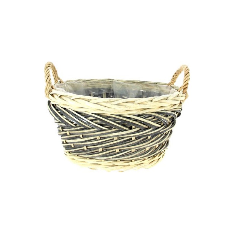 VANNERIE COUPE GRISE D30 H16CM