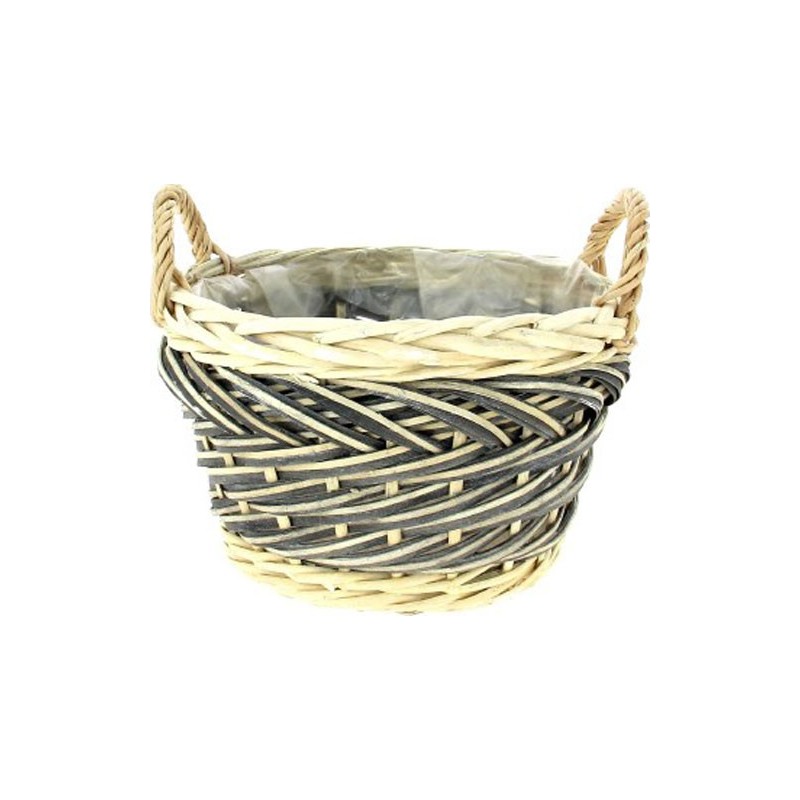 VANNERIE COUPE GRISE D25 H16CM