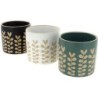 C.POT ASST 3 COULEURS D11.7 H10.5CM
