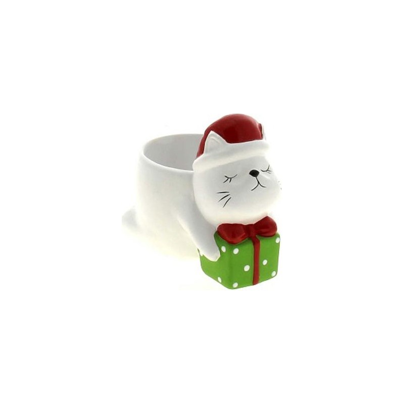 C.POT CHAT 11*7.5H10 POT:D7 H5.5CM