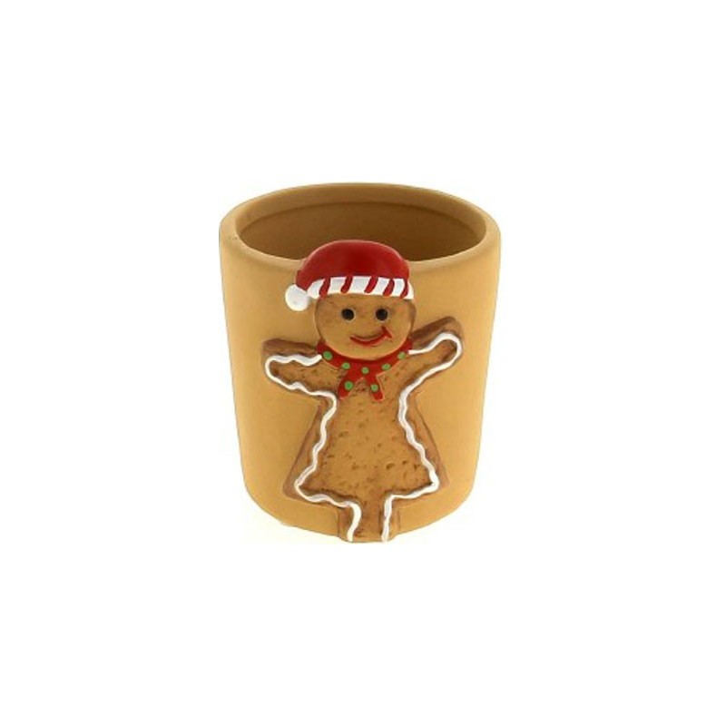 C.POT BONHOMME PAIN D'EPICE D7 H7/8.3CM