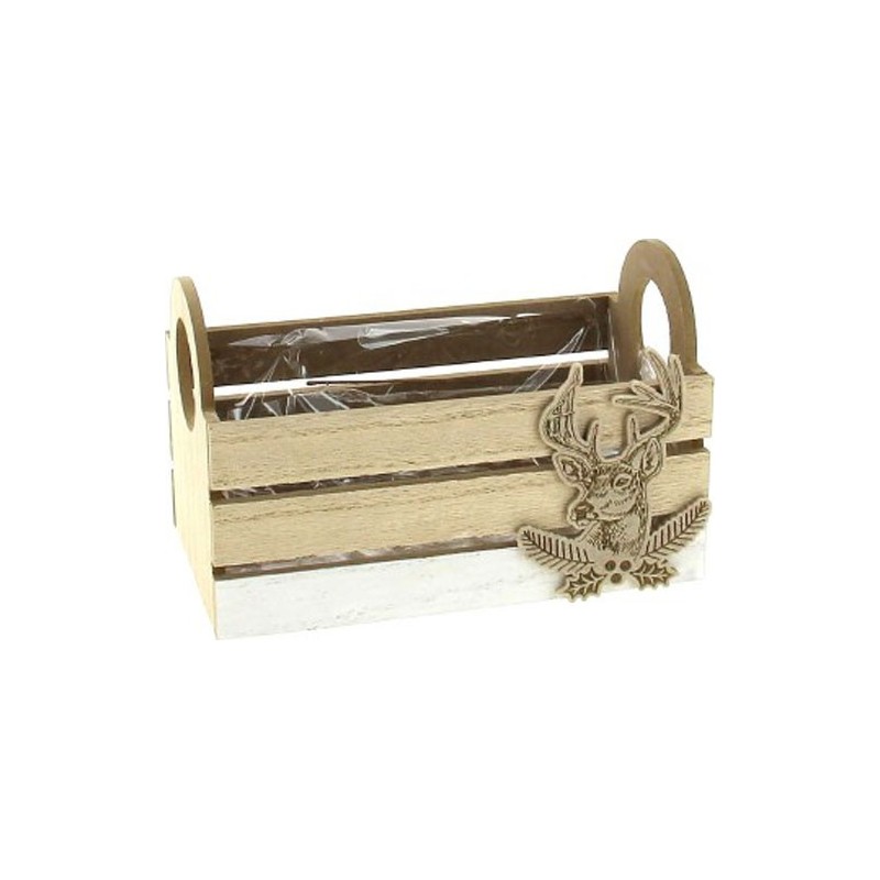 JARDI BOIS RENNE NATUREL 18*10 H11.5CM