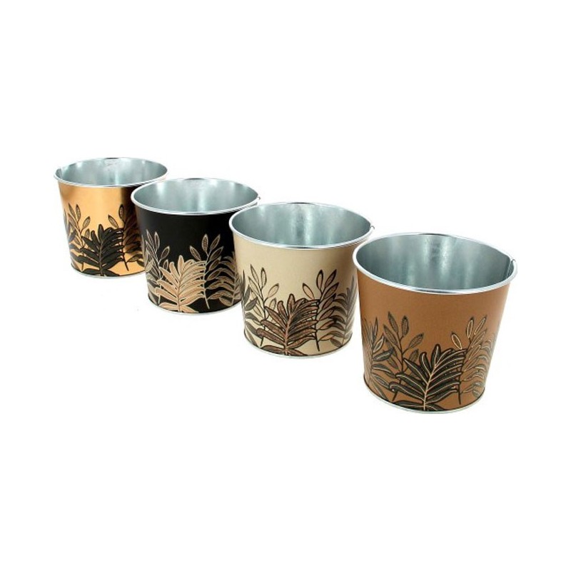 C.POT FEUILLE ASST 4 D11.5 H9.5CM