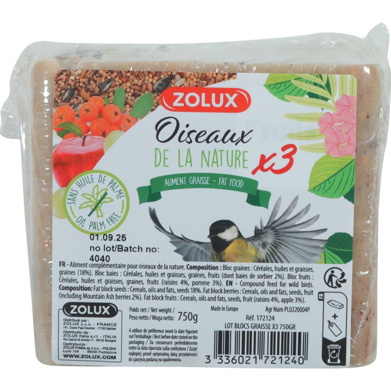 LOT BLOCS GRAISSE X3 750GR