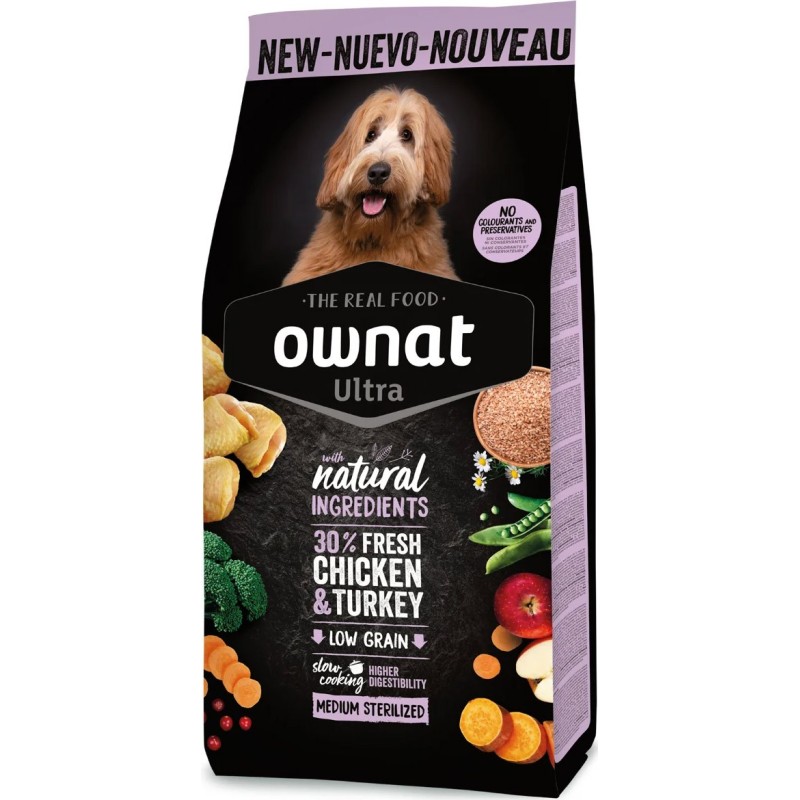 OWNAT ULTRA MEDIUM STERILIZED (DOG) 12 KG uc27remplace le 031534