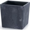 FLOWER POT URBI SQUARE LOW BETON EFFECT - ANTHRACITE - 29X29X30CM