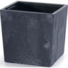 FLOWER POT URBI SQUARE LOW BETON EFFECT - ANTHRACITE - 24X24X24CM