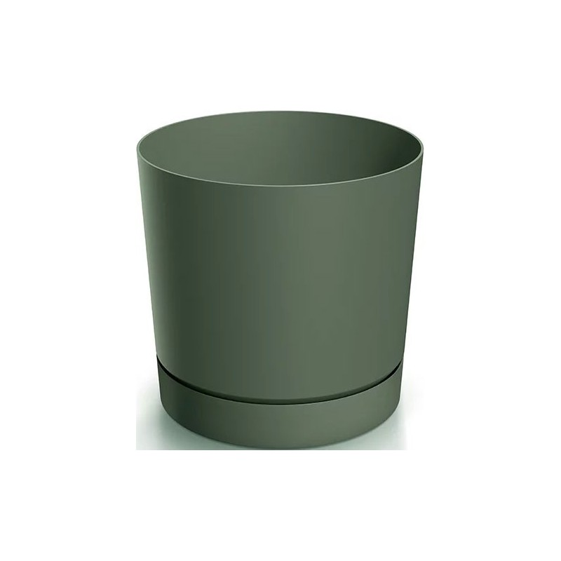FLOWER POT TUBO P - EARTH GREEN - 24X24X23CM