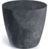 FLOWER POT MATE BETON EFFECT - ANTHRACITE - 16X16X15CM