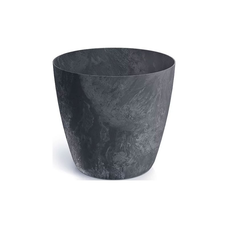 FLOWER POT MATE BETON EFFECT - ANTHRACITE - 14X14X13CM