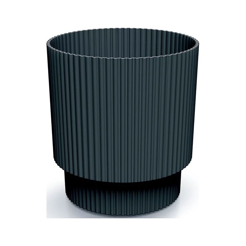 FLOWER POT MILLY ROUND - ANTHRACITE - 19X19X23CM