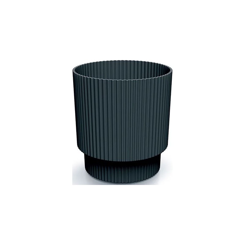 FLOWER POT MILLY ROUND - ANTHRACITE 128X128X138 MM