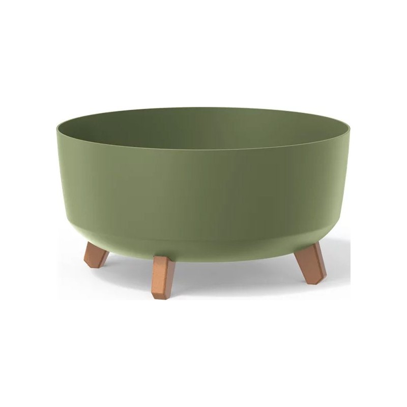 FLOWER POT GRACIA LOW - EARTH GREEN 380X380X195 MM
