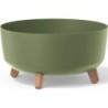 FLOWER POT GRACIA LOW - EARTH GREEN 380X380X195 MM