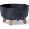 FLOWER POT GRACIA LOW BETON EFFECT - ANTHRACITE 285X285X177 MM