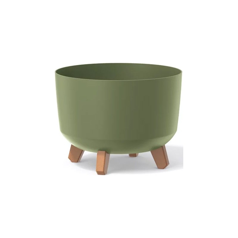 FLOWER POT GRACIA - EARTH GREEN - 29X29X22CM