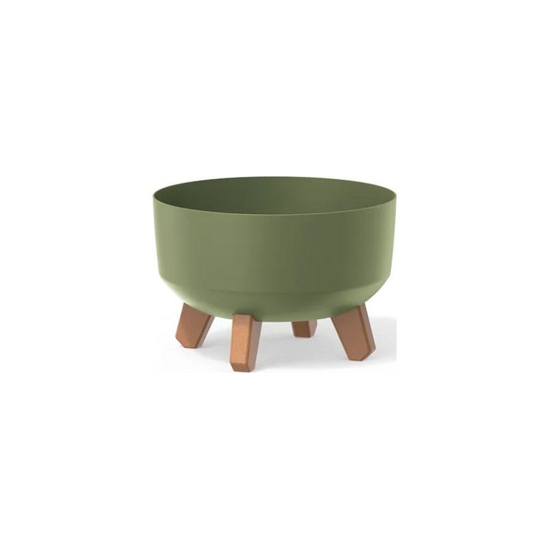 FLOWER POT GRACIA LOW - EARTH GREEN 235X235X155 MM