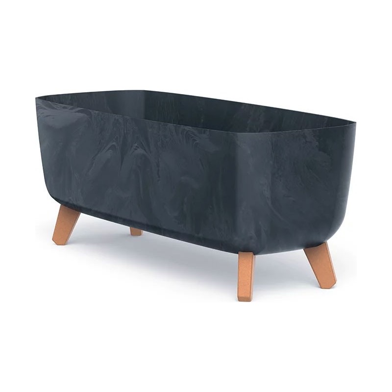 FLOWER POT GRACIA CASE BETON EFFECT- ANTHRACITE - 58X24X24CM