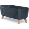 FLOWER POT GRACIA CASE BETON EFFECT- ANTHRACITE - 58X24X24CM