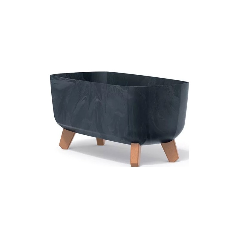 FLOWER POT GRACIA CASE BETON EFFECT- ANTHRACITE - 39X20X19CM