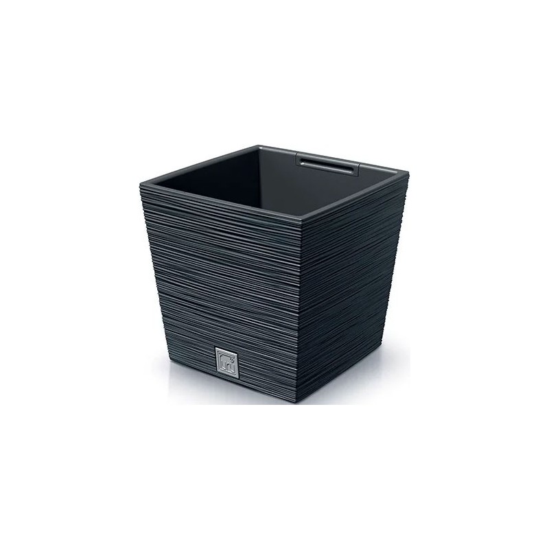 FLOWER POT FURU SQUARE LOW - ANTHRACITE - 30X30X29CM