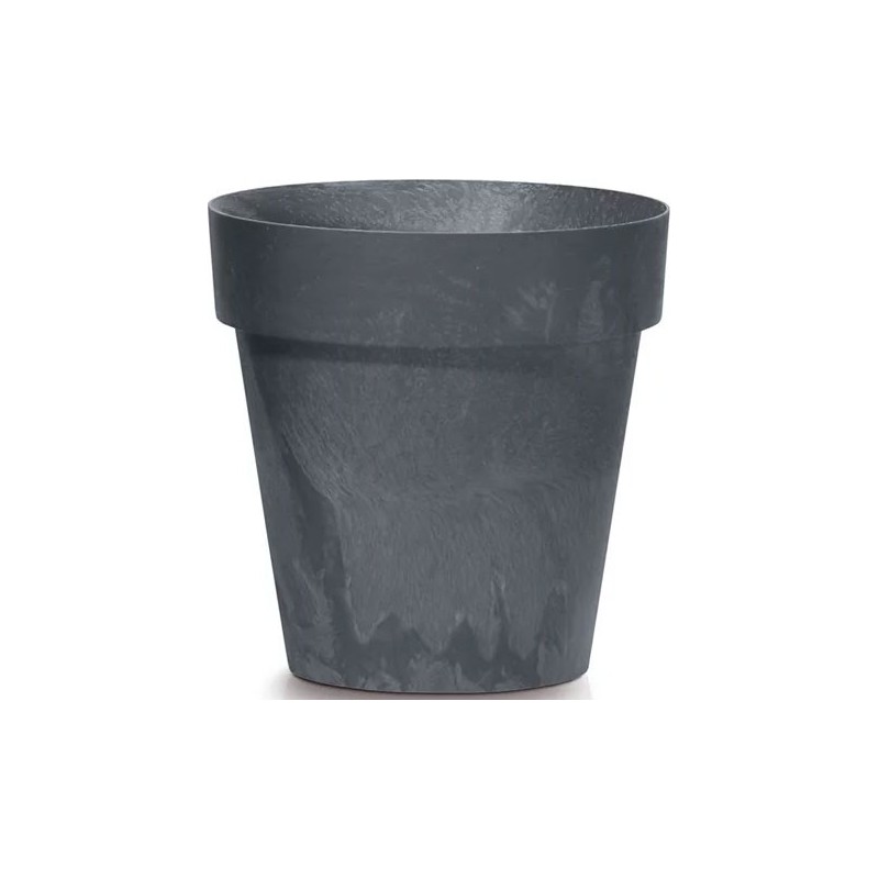 FLOWER POT CUBE BETON EFFECT - ANTHRACITE - 17X17X15CM