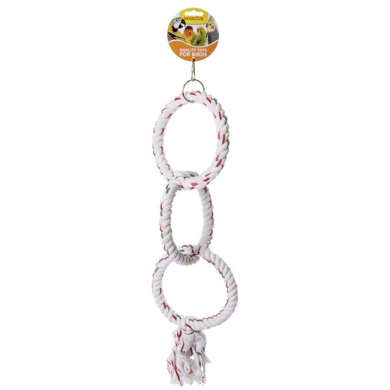 JOUET OISEAU ANNEAU CORDE 60 CM