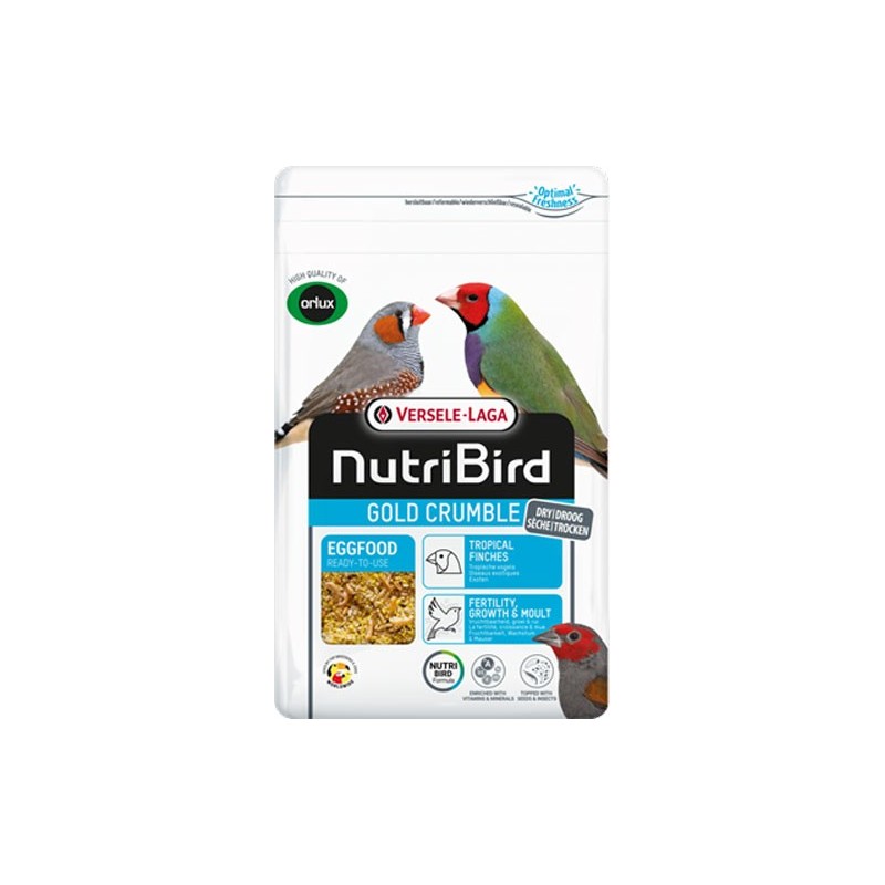 NUTRIBIRD GOLD CRUMBLE OISEAUX EXOTIQUES 1KG REMPLACE LE 424087