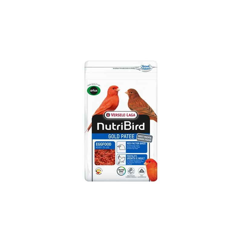 NUTRIBIRD GOLD PATEE OISEAUX FACTEUR ROUGE 1KG REMPLACE LE 424023