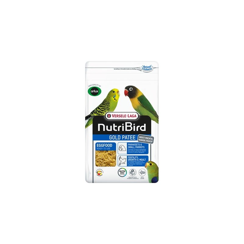 NUTRIBIRD GOLD PATEE PERRUCHES & PETITS PERROQUETS 1KG REMPLACE LE 424086