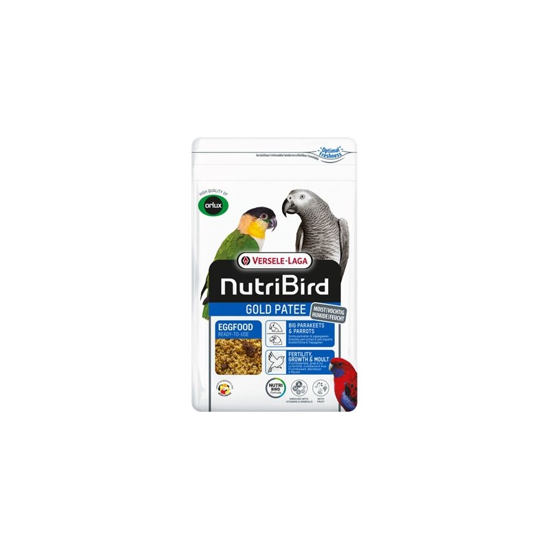NUTRIBIRD GOLD PATEE GRANDES PERRUCHES & PERROQUETS 1KG  REMPLACE LE 424027