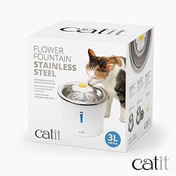 CAT FLOWER FONTAINE ACIER 3L**
