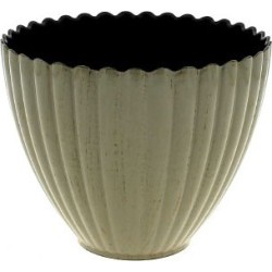 C.POT GRIS VIEILLI D16 H13CM