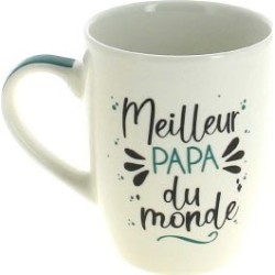 MUG MEILLEUR PAPA VERT H10CM