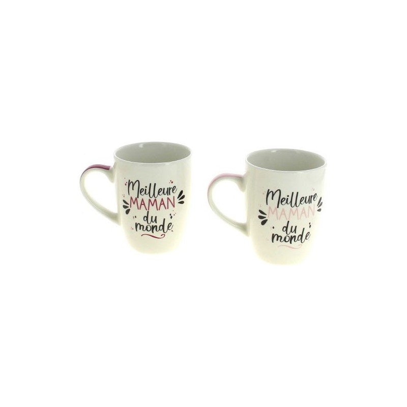 MUG MEILLEURE MAMAN ASST 2 H10CM