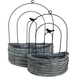 DECO ZINC-VANNERIE S/2 GRIS