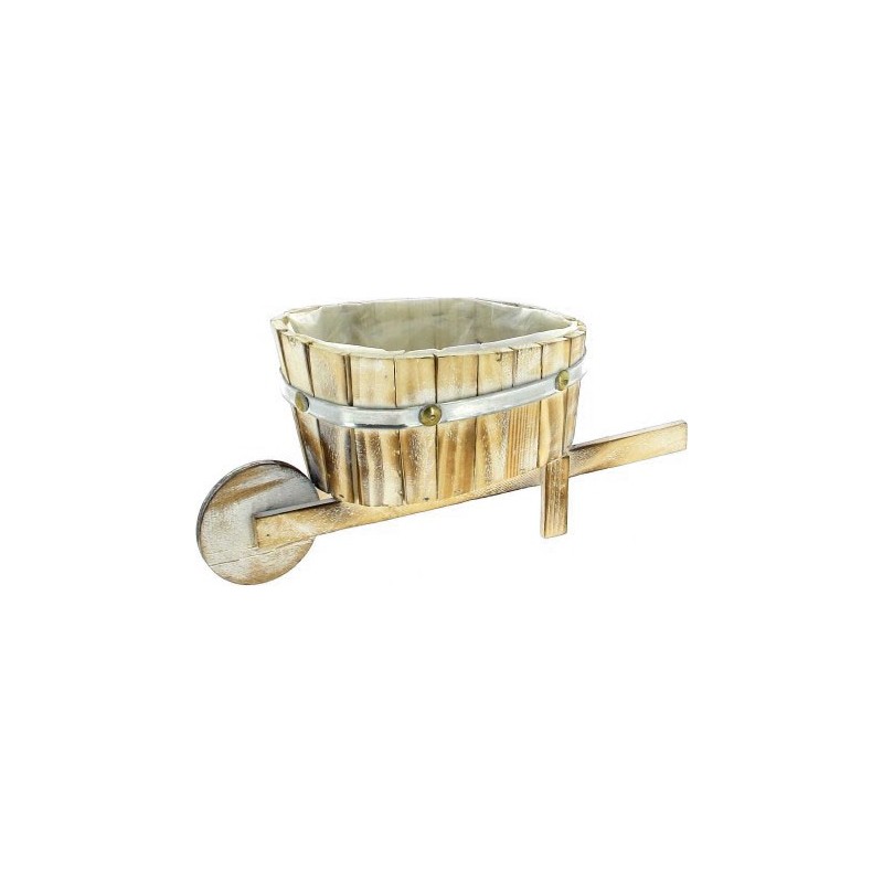 BROUETTE BOIS GRIS 3816 H16 POT-2214H10