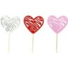PIQUE COEUR ASST 3 COULEURS 8.5*7.5 H26CM