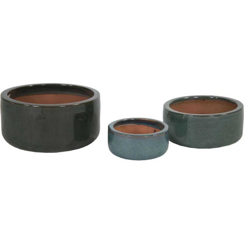 GLAZED BOWL MOSS GREEN S3 D21/38H10/20