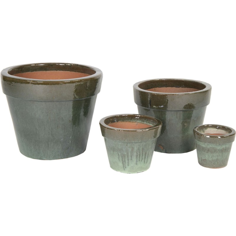 GLAZED BASIC POT MOSS GREEN S4 D18/47H16/39