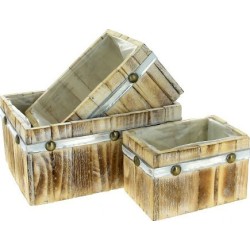 CAISSE BOIS S/3 GRIS