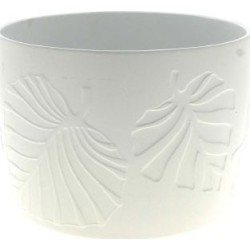 C.POT PALM BLANC D20.5 H20.5CM