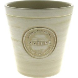C.POT NATURE TAUPE D15 H14.5CM