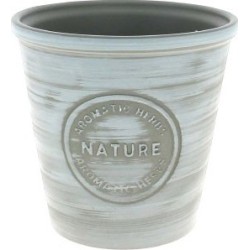 C.POT NATURE GRIS D14.5 H14CM