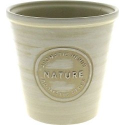 C.POT NATURE TAUPE D14.5 H14CM