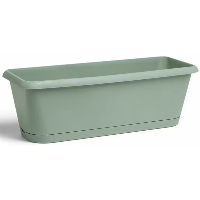 JARDINIERE CHORUS + PLATEAU CLIPSE 50 CM VERT LAURIER